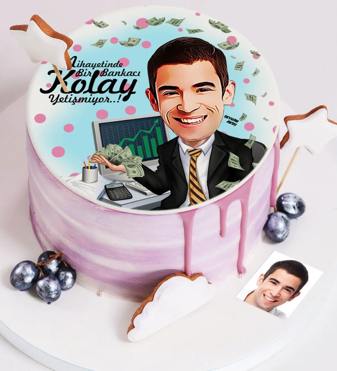 

Персонализированный г-н Банкер, мультяшный принт, возрастной торт для съедобной сахарной бумаги-1