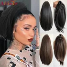 AILIADE Короткие прямые Конские хвосты с зажимом для наращивания волос Блонд черный синтетические волосы маленький конский хвост высокая температура Fibe