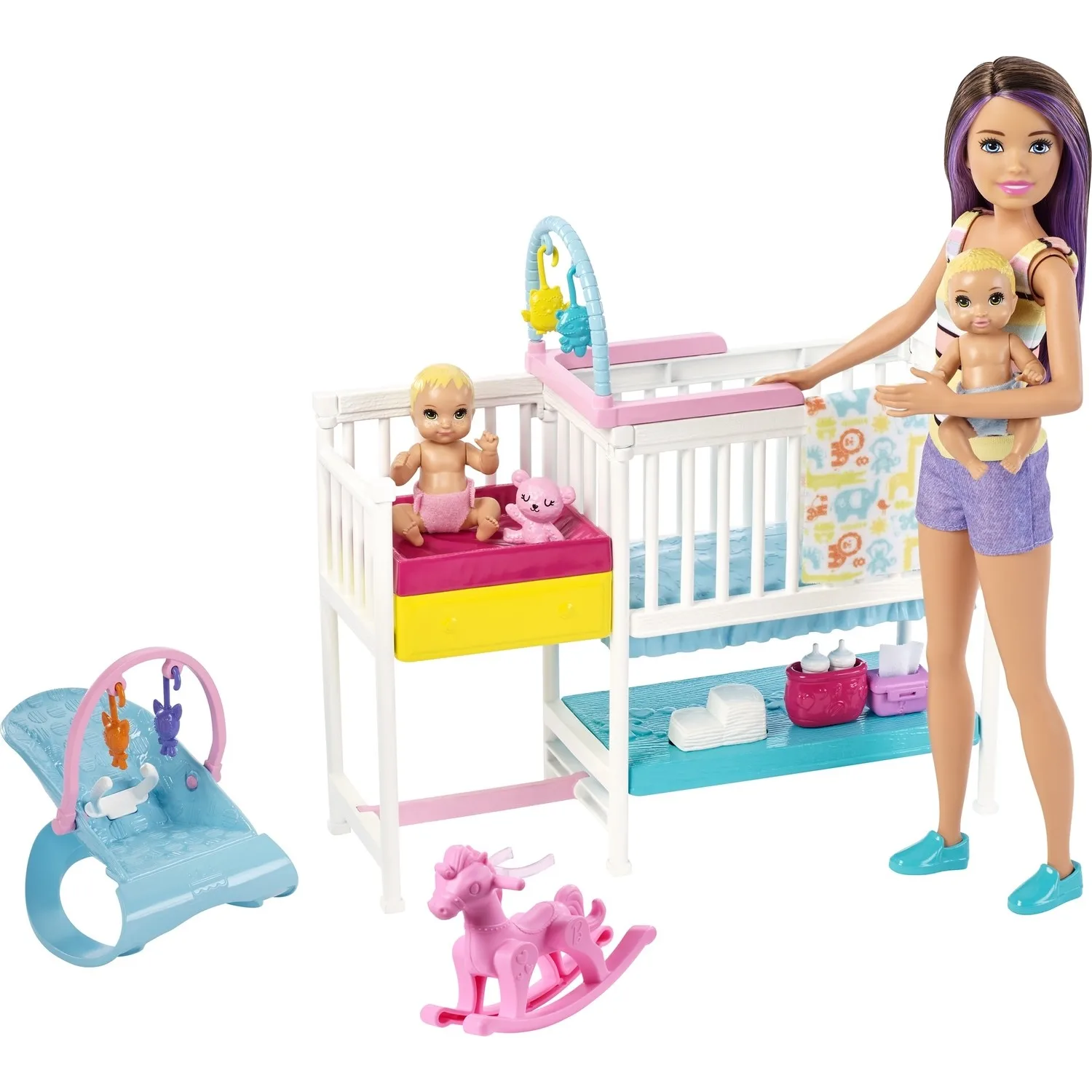 Оригинальный детский игровой набор Барби с шкипером Babysitters inc 2 куклы детская