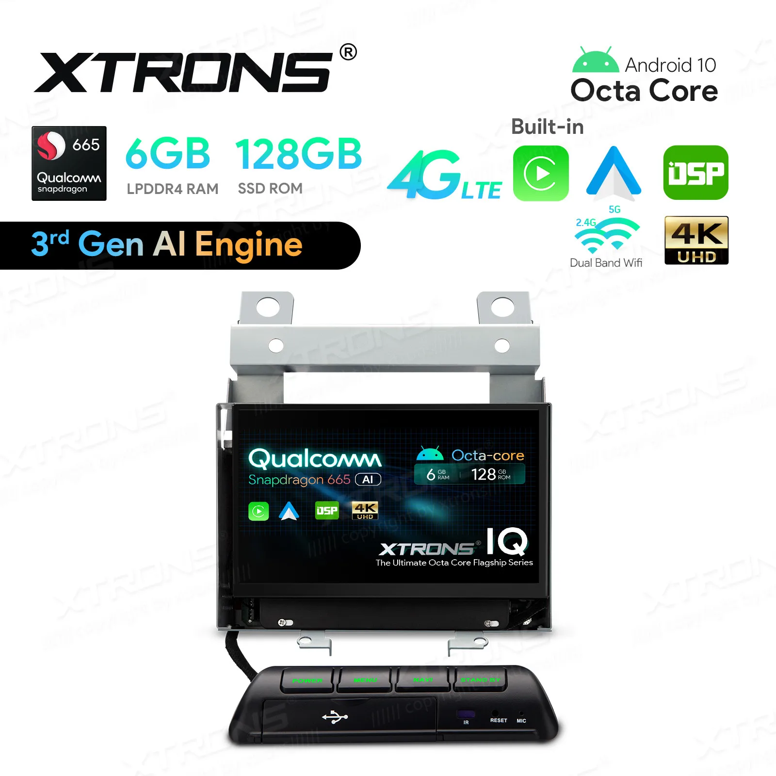 Автомобильный мультимедийный плеер 7 дюймов 6 ГБ ОЗУ 128 Гб SSD ПЗУ Android 10 0 GPS-радио