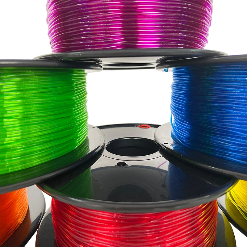 TPU Filament ZOVGOV 3D Printing 1.75mm 800G Multicolor Semi Transparent for 3D Printer filamento