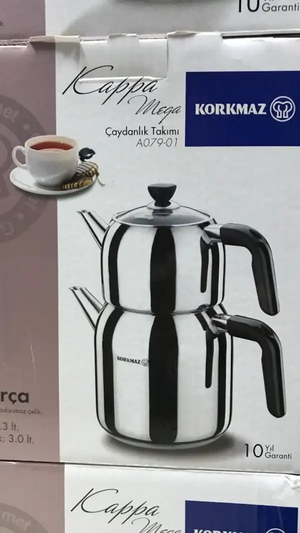 МАЗ Каппа 18/10 л/Каппа Mega л Турецкий чайный набор нержавеющая сталь высокое