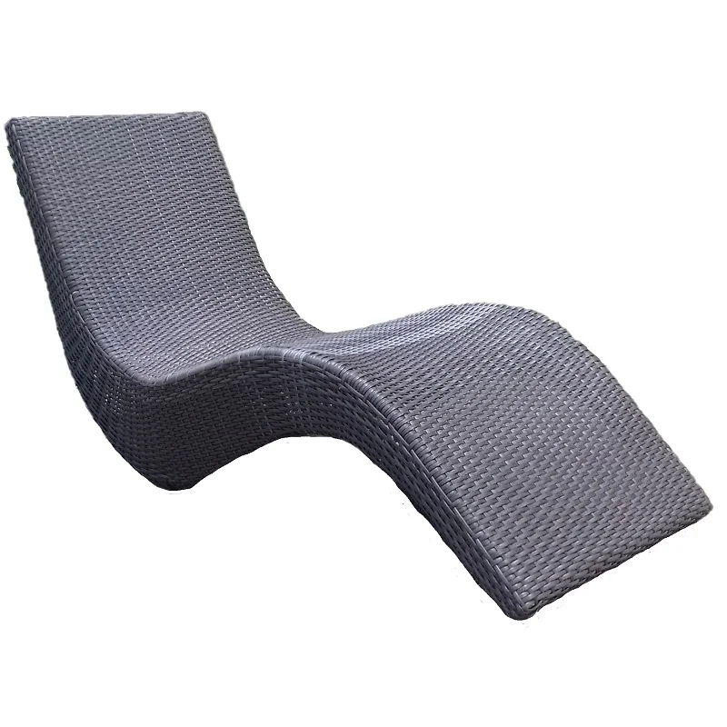 Chaise Lounge faux rattan Wave color Wenge шлифованный. Free shipping to Russia terminal in receiving. | Мебель