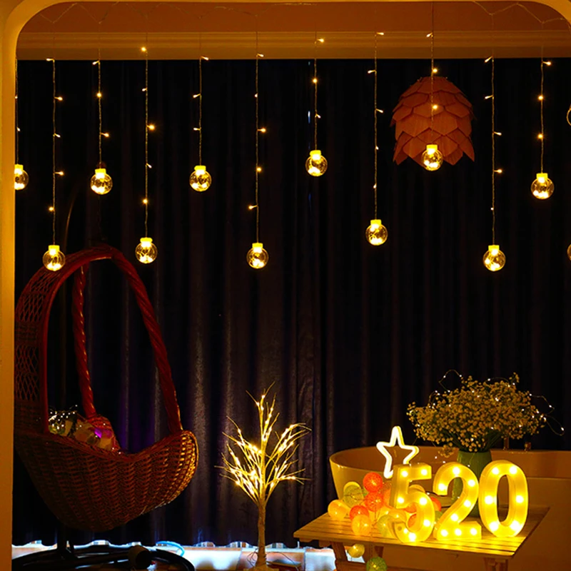 СВЕТОДИОДНЫЙ медный провод звезда занавес гирлянды лампа Фея освещение для