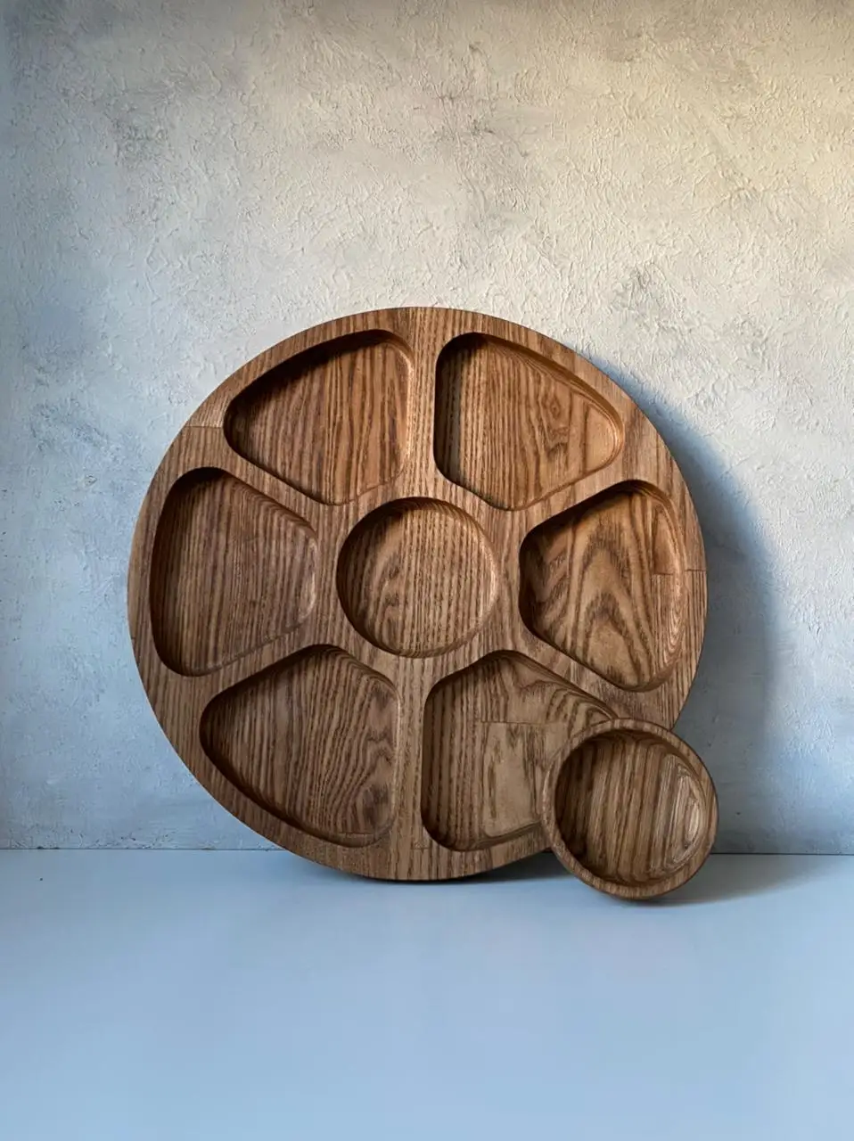 Менажница деревянная из натурального дерева для сервировки стола лоток поднос