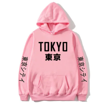 SIL025 Women's Thin Hoodies Tokyo City Printing a001 Pullover Sweatshirt Spring And Autumn Hip Hop Streetwear | Женская одежда