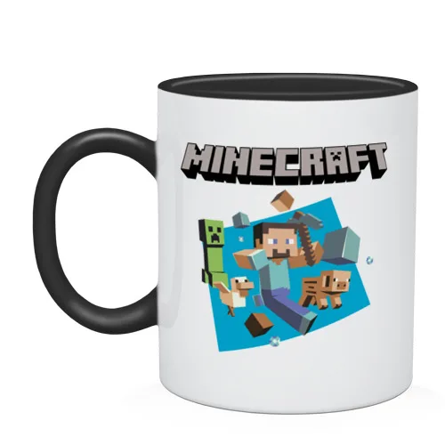 Кружка двухцветная Heroes of Minecraft | Дом и сад