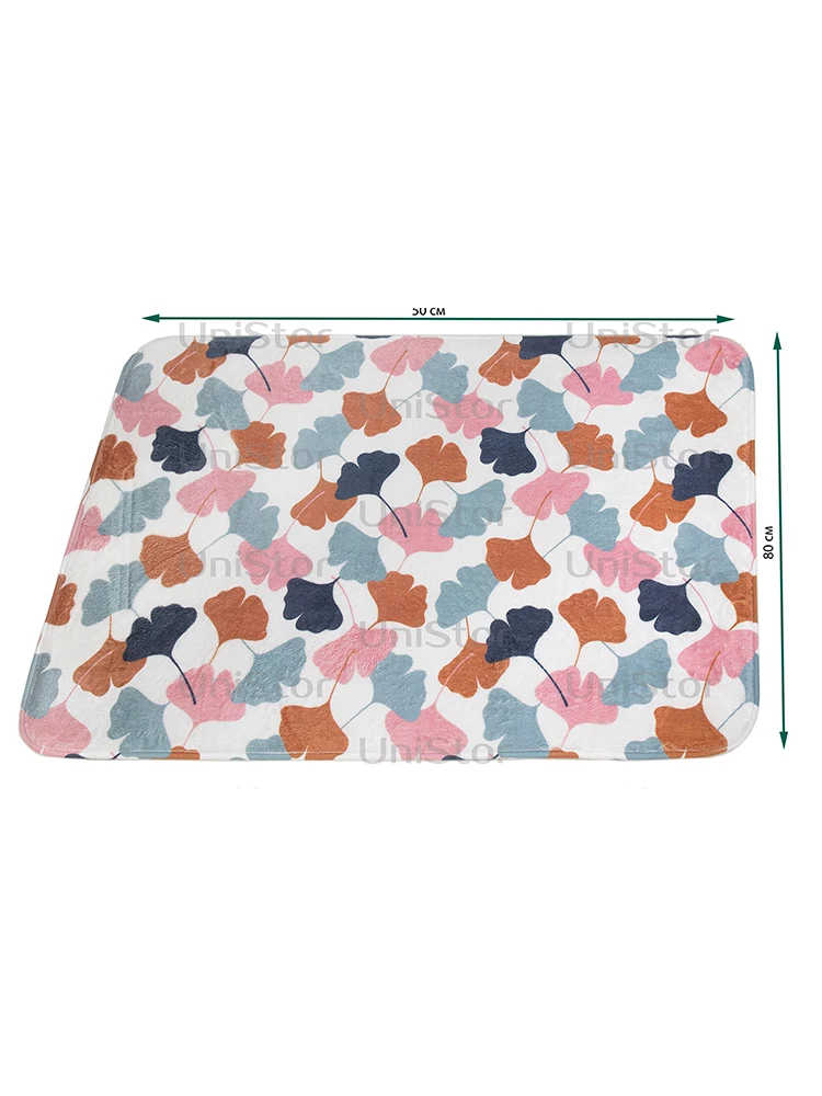Rug for the bathroom unistor Clover 50x80 cm. With antislip base | Дом и сад