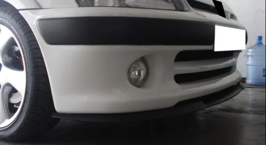Универсальная губа для переднего бампера Peugeot 106 GTI CUPRA R 3 шт. диффузор черный
