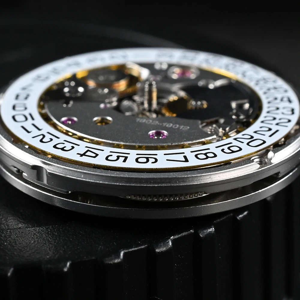 Watch Automatic Mechanical Movement PT5000 3H Self-Wind Movt Replace Accessories White Date Window High Accuracy 28800 VPH Clone |