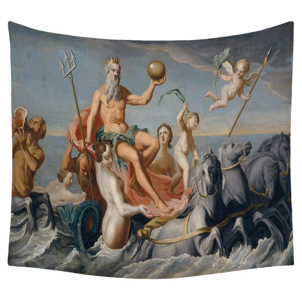 

The Supremacy God Zeus Return Of Neptune Western Myth Tapestry By Ho Me Lili Wall Hanging For Living Room Home Decor