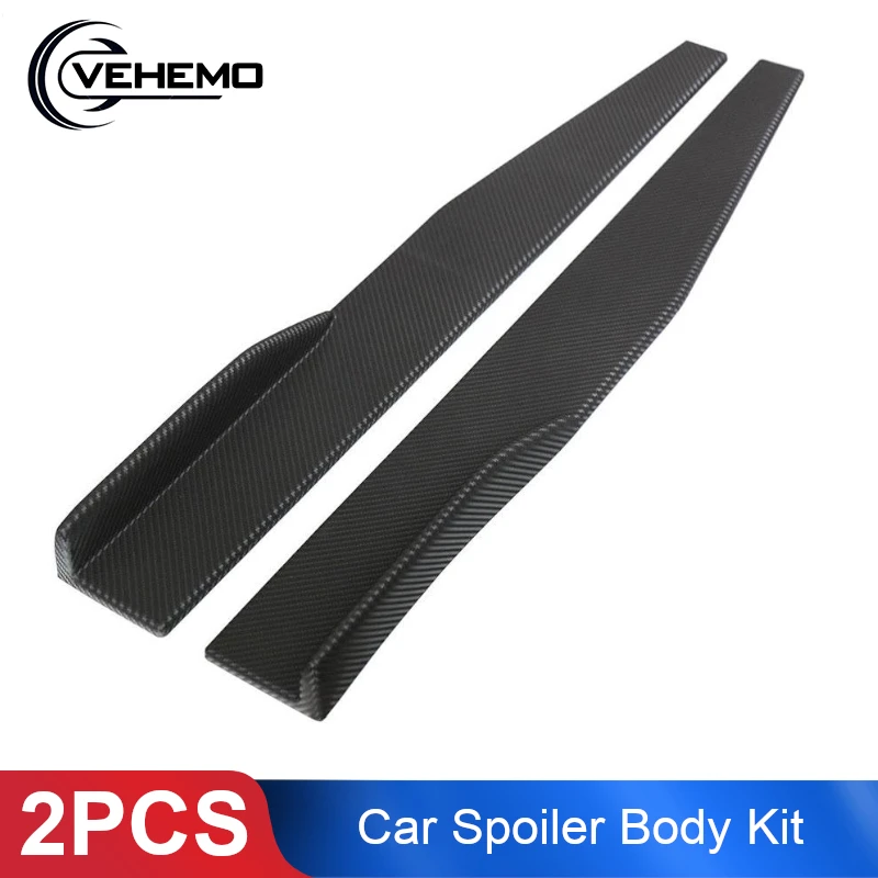 Vehemo углеродное волокно текстура автомобиля спойлер тела комплект боковая Юбка