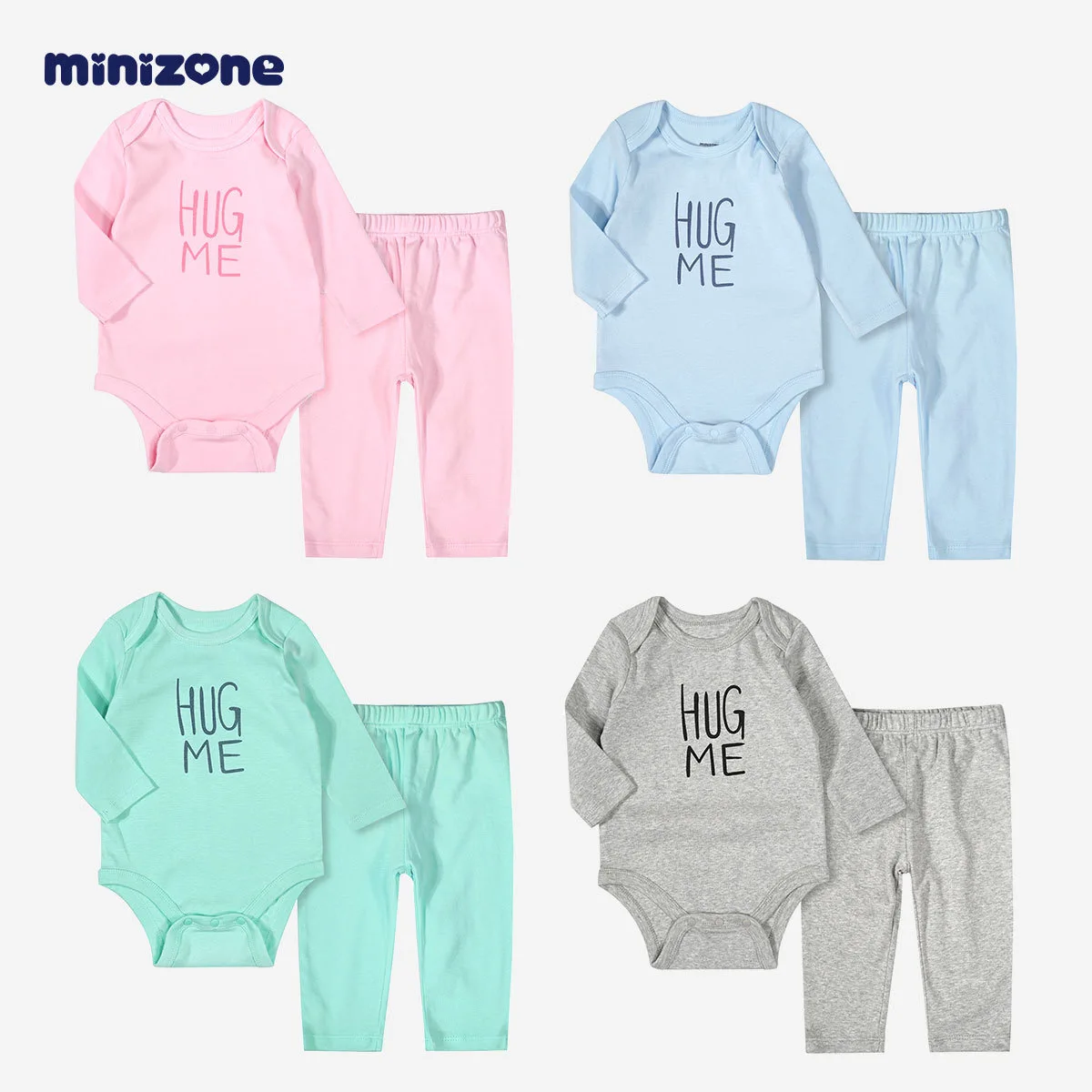

Комбинезон хлопковый MINIZONE, для мальчиков и девочек, 2 в комплекте