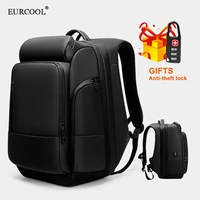 eurcool 17 inch laptop backpack for men waterproof functional with usb charging backpacks male business mens rucksack mochila