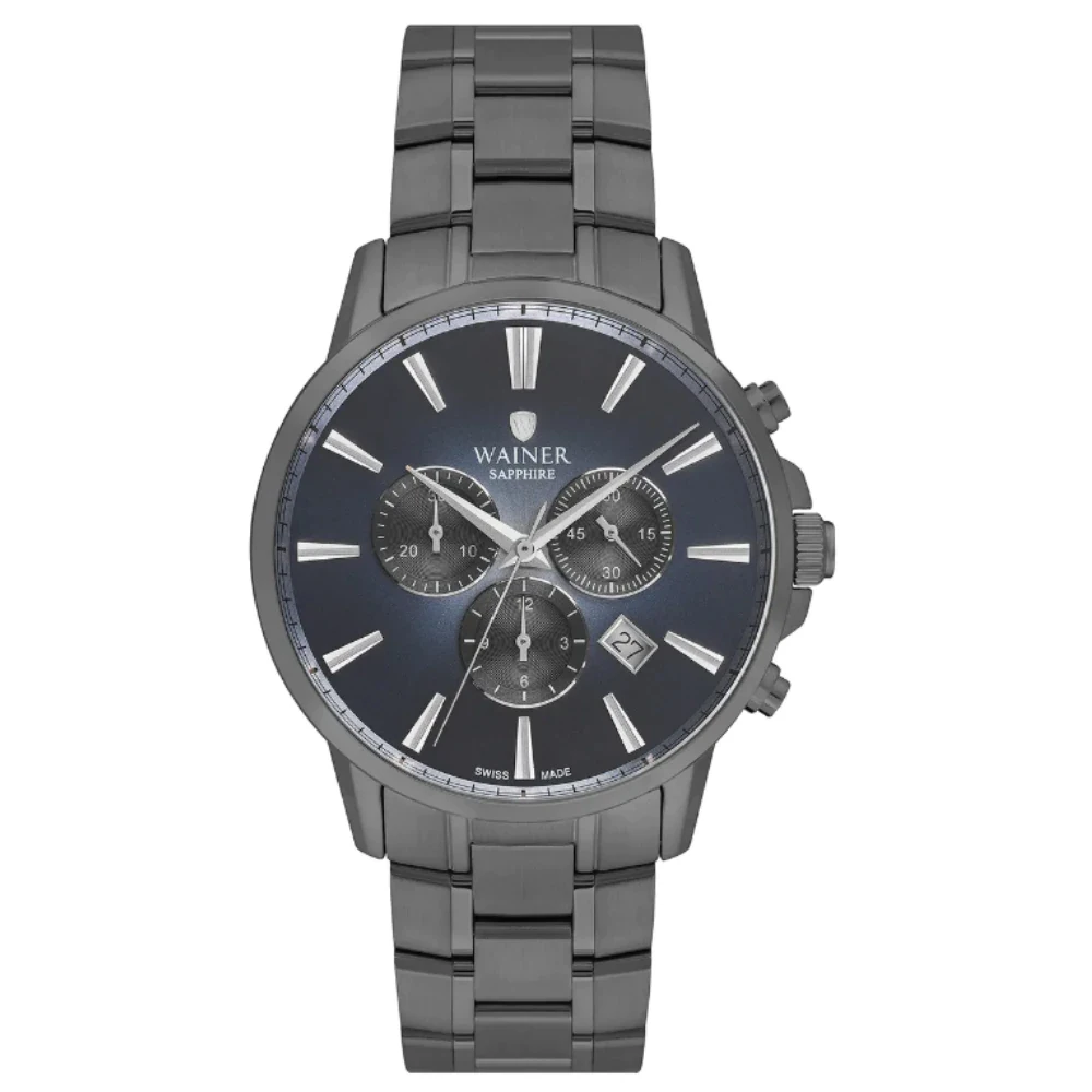 Wainer | Часы наручные мужские швейцарские кварцевые из нержавеющей стали циферблат