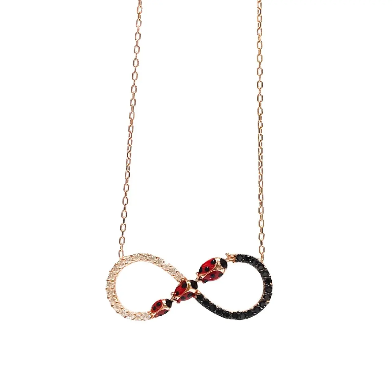 

Ladybug Infinity Silver Necklace
