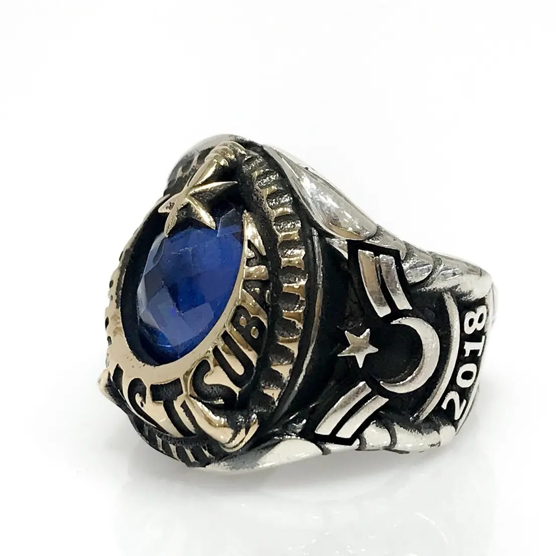 Мужское серебряное кольцо морской якорь NCO|Кольца| |