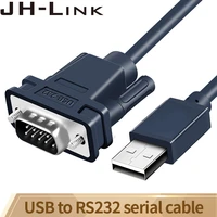 jh link usb to db9 rs232 male serial data cable adapter display port com port pin cable for windows 7 8 10 xp