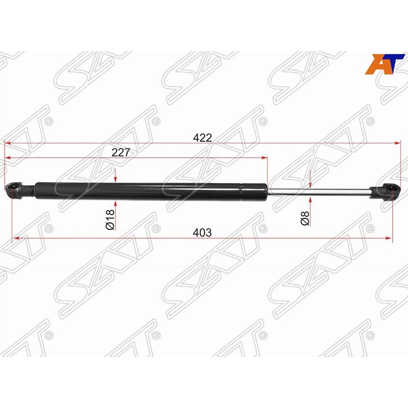 Амортизатор капота (1 шт.) для Land Rover Discovery 3 2004-2009 SAT ST-LR009106 Ленд Ровер Дискавери