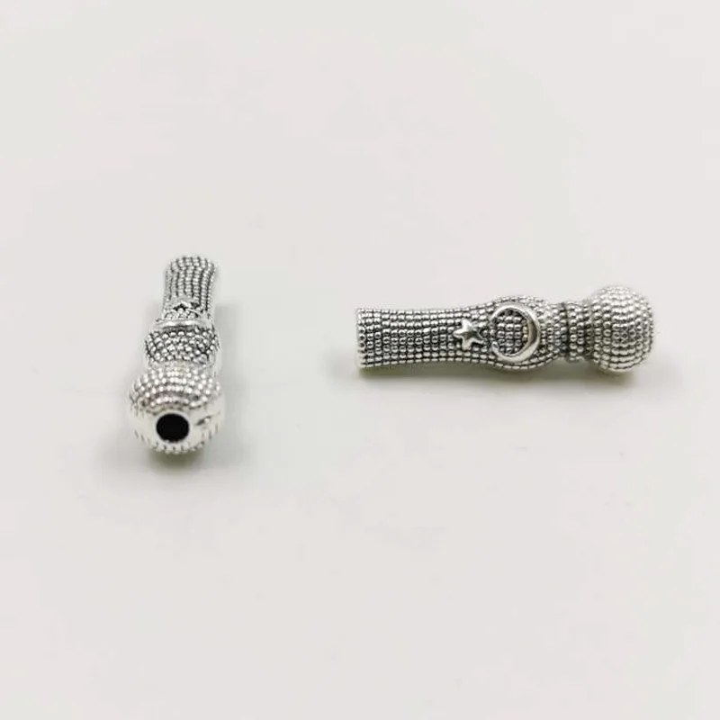 Детали для браслетов tasbih маленькие бордовые бусины из металлического сплава