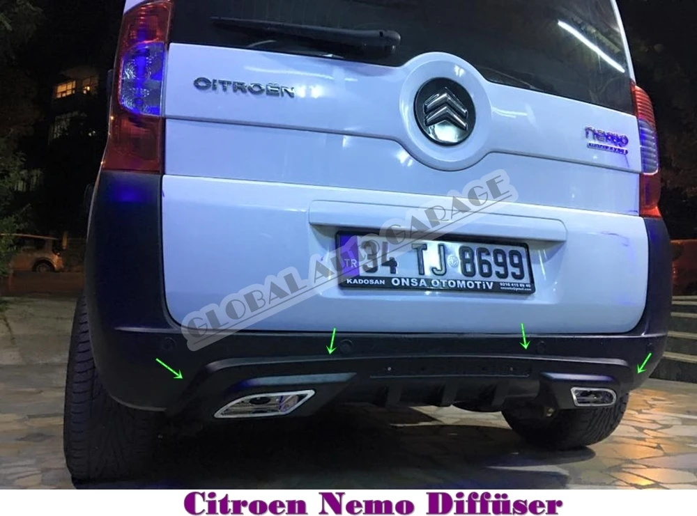 

Рассеиватель для Citroen Nemo, накладка на задний бампер, автомобильный аксессуар, выхлопной универсальный спойлер, насадка на порог