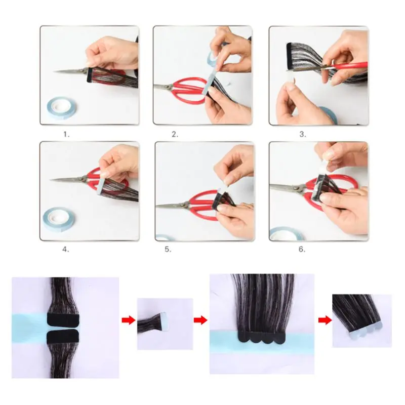 Парик замена волос тканая специальная двухсторонняя лента пленка для