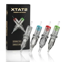 xtat2 10pcs cartridge tattoo needles rl rs rm m1 disposable sterilized eyebrow lip makeup needle for tattoo machine microblading