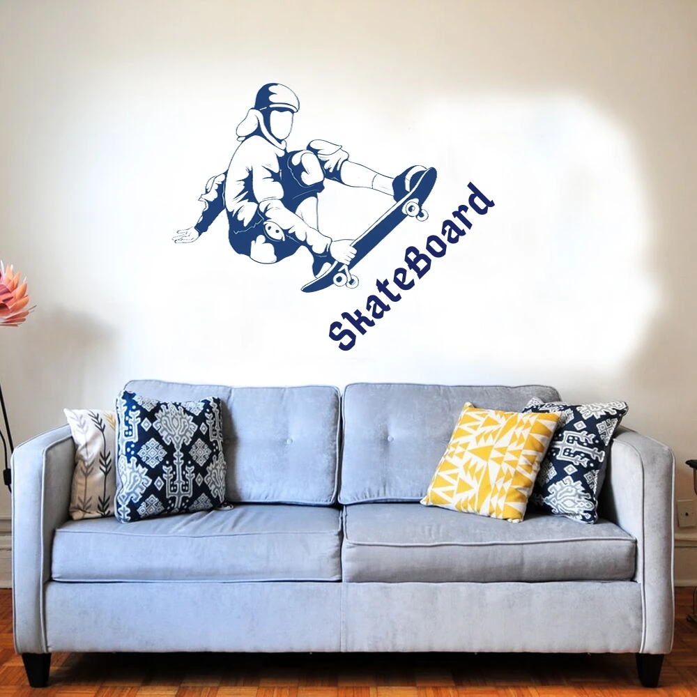 

New Skate Boarding Boy Tricks Wall Sticker Room Decoration Hot Selling Wall Decal A0073