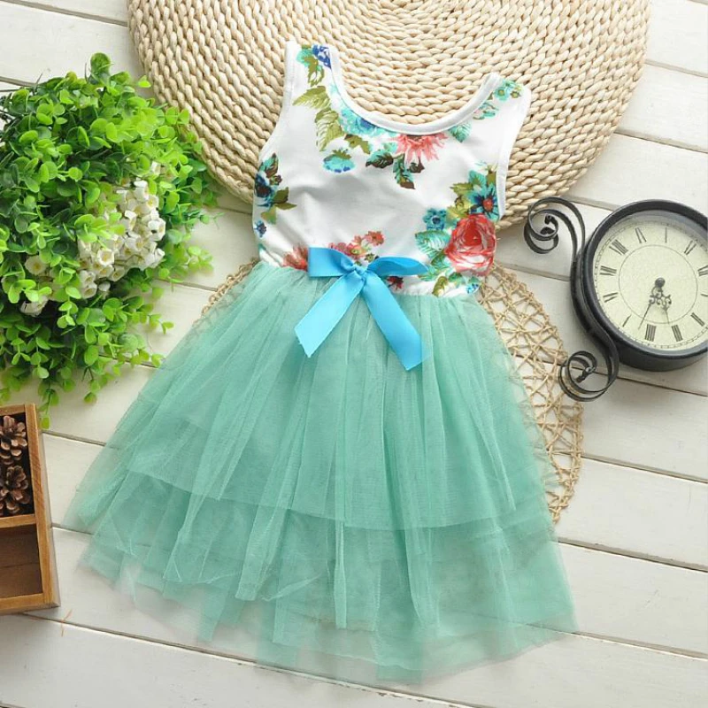 Лидер продаж 2020 года Детское платье для маленьких девочек Вечерние топы с