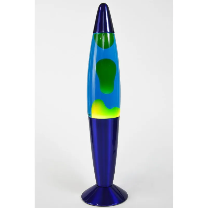 Лава лампа 35см Хром (С) Желтая/Синяя (Воск)| |