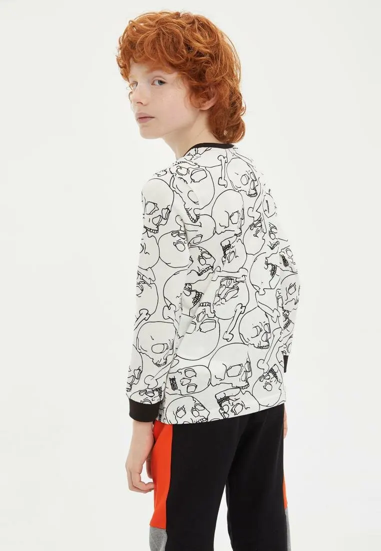 DeFacto/футболка с длинными рукавами для мальчиков Крутая Весенняя Футболка принтом