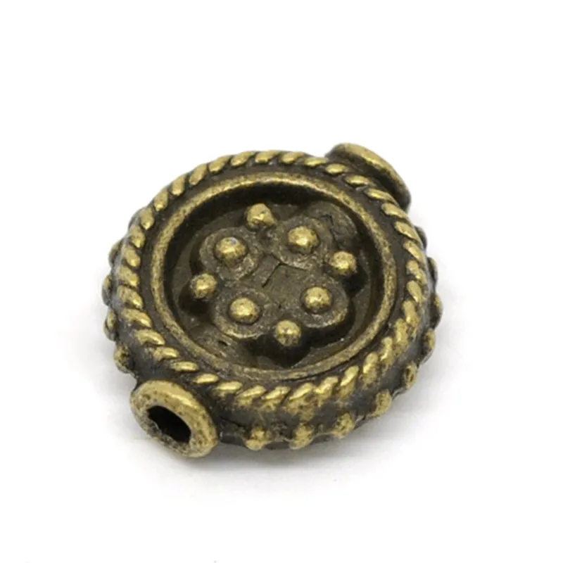 DoreenBeads цинковый бусины-вставки из сплава Плоские Круглые античные бронзовые