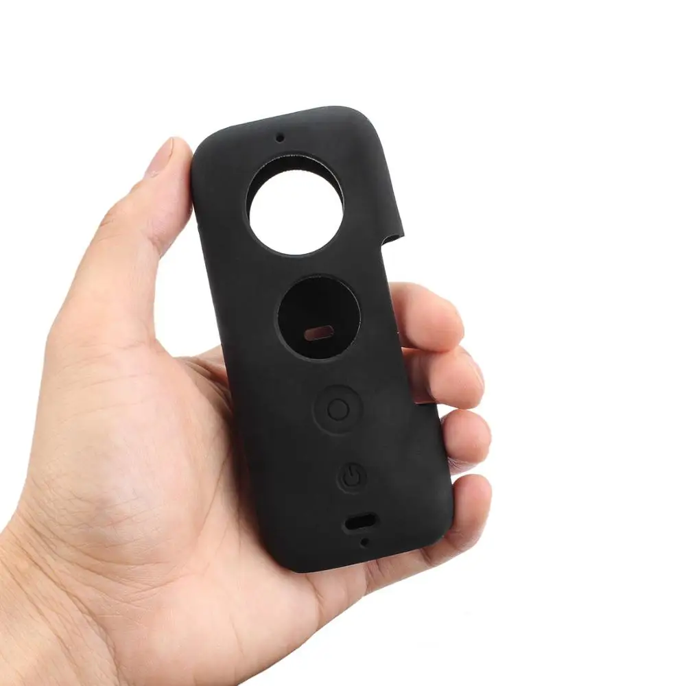 Силиконовый защитный чехол для экшн камеры Insta360 One X с защитной крышкой