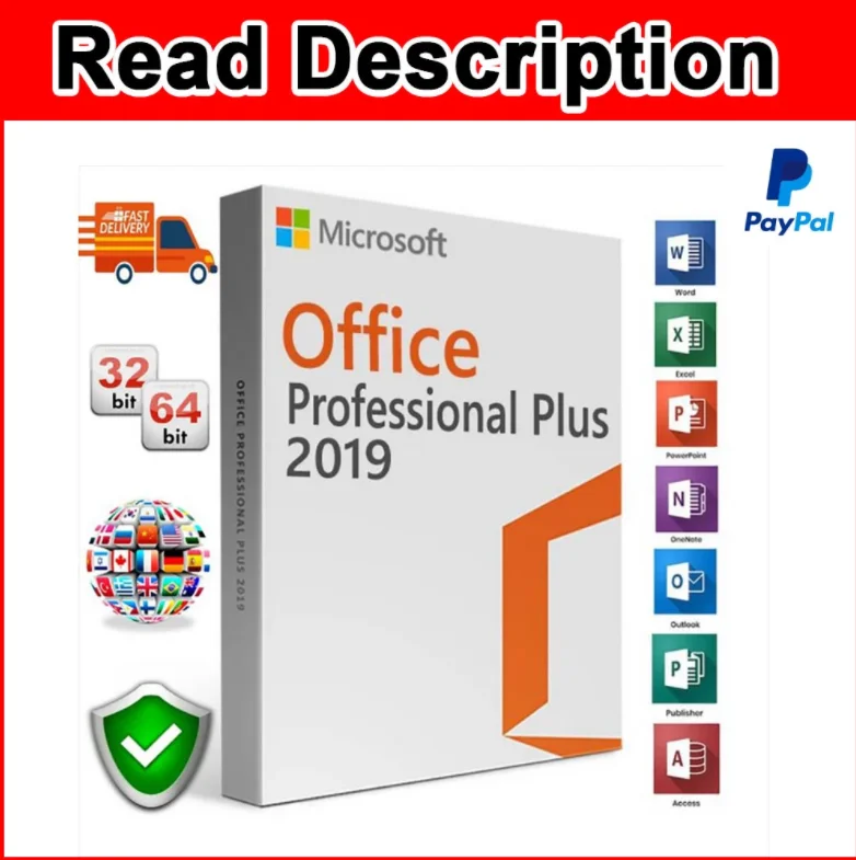 

{Microsoft Office 2019 professional Plus - Fast Delivery Genuine key -Read Description-}