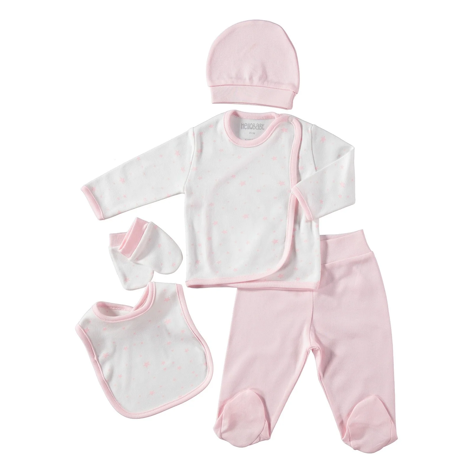 Ebebek HelloBaby/Больничная упаковка для новорожденных 5 шт. (Одежда девочек комплект