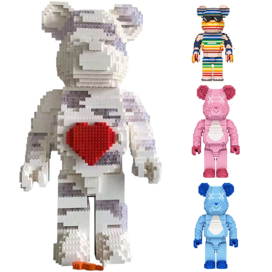 

Новый конструктор Bearbrick «сделай сам», любовь, медведь, 78 см, светильник кой, украшение MOC, медведь, кирпичи, игрушки для девушки, подарки