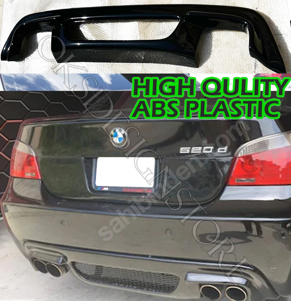 Диффузор заднего бампера из АБС пластика для BMW E60 M 2003 2004 2005 2006 2007 2008 2009