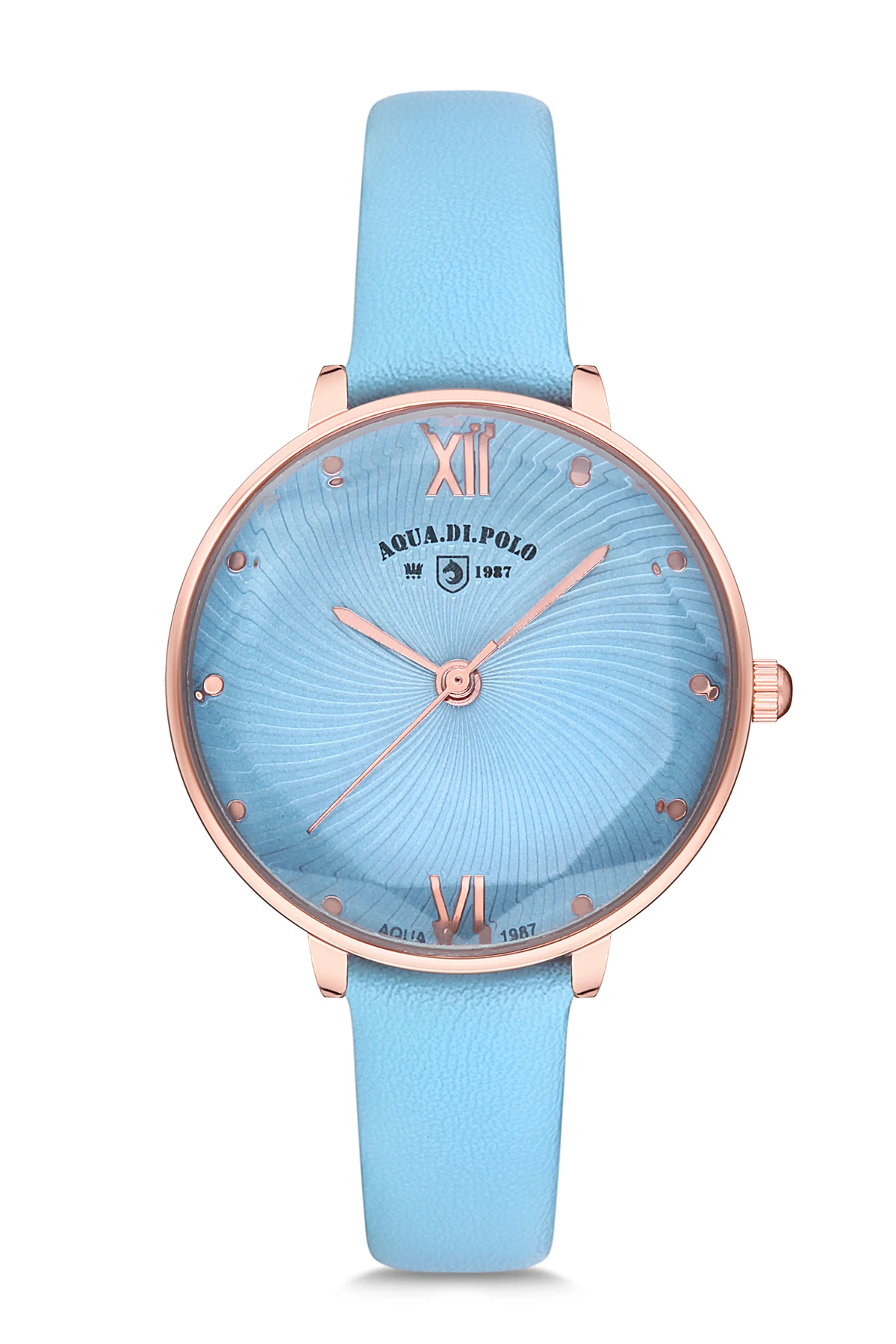 

2020 top Brand Luxury Fashion Women 'S Blue Leather Quartz Wristwatches Clock APWA030703 Aqua di Polo 1987