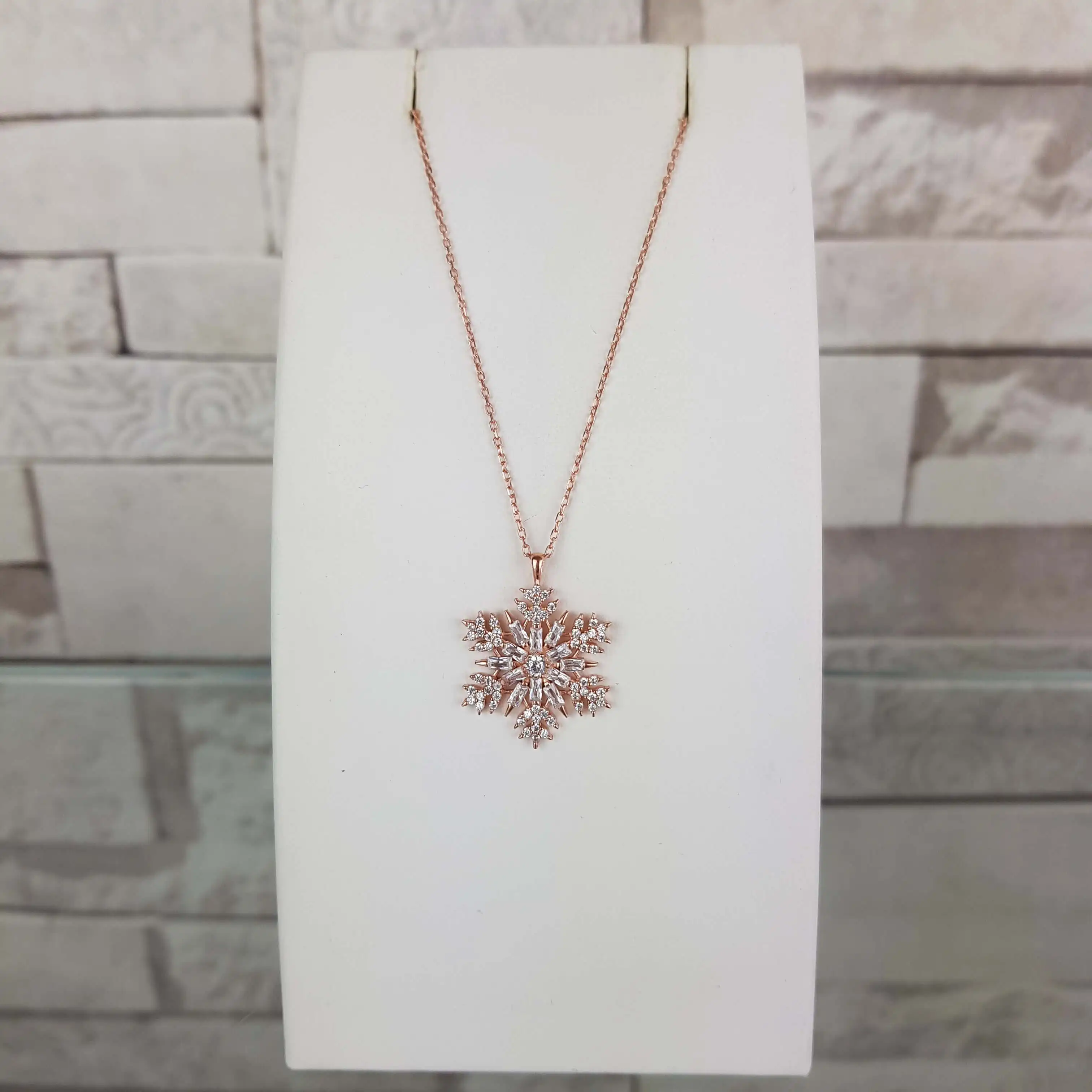 Collier mère flocon de neige Baguette en argent Sterling 925, pendentif précieux, cadeau d'anniversaire, chaîne élégante, Cool, de luxe
