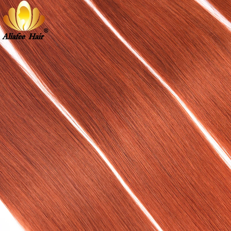 Aliafee светлые волосы бразильские волнистпряди Имбирные апельсиновые прямые