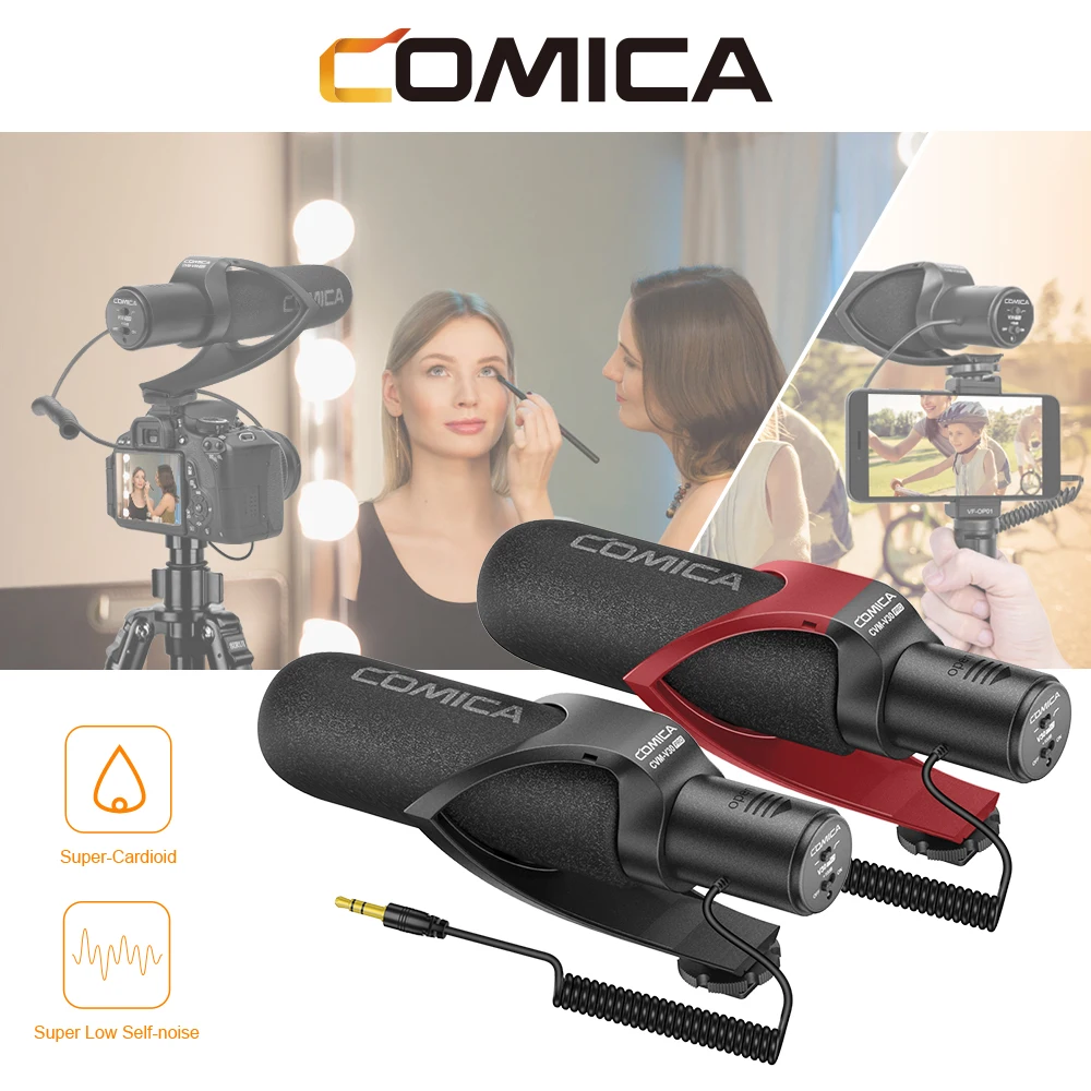 Видеомикрофон Comica CVM-V30 PRO конденсаторный микрофон для Canon Nikon Sony DSLR камер запись