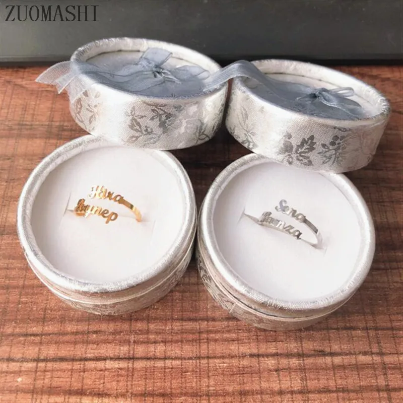 Изящное кольцо для мамы с именем на заказ регулируемое надписью маму подарок