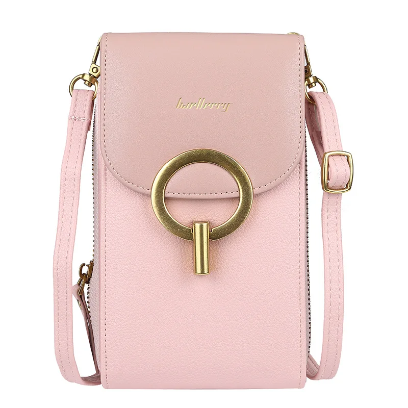 Сумка кросс-боди Женская однотонная с откидной застежкой и длинным ремешком |