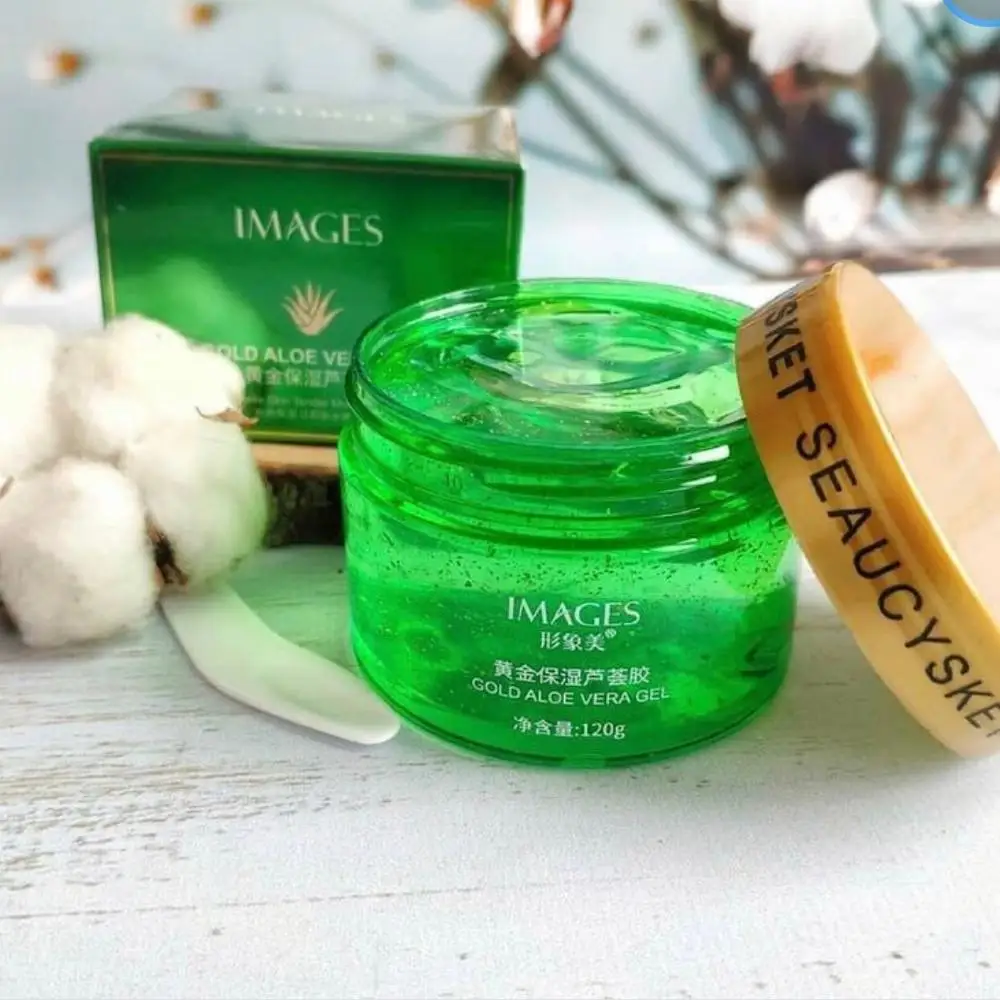 Многофункциональный гель images gold aloe vera gel с частичками золота|Автозагары и