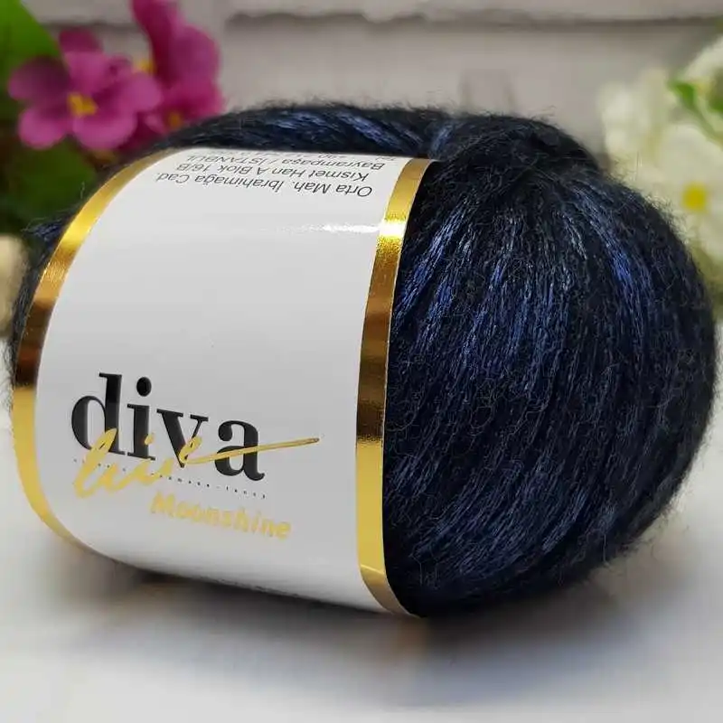 Вязаная пряжа Lana Merino - 6 вариантов цвета 115 метров (50 г) Самогон Diva Акрил Полиамид
