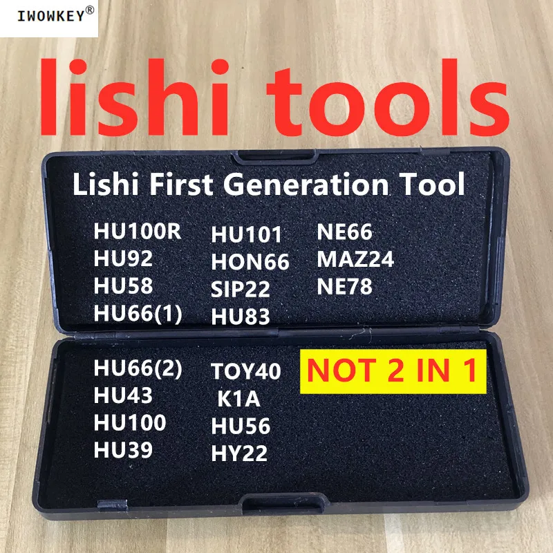Lishi เครื่องมือ First Generation เครื่องมือช่างกุญแจ Professional เครื่องมือสำหรับรถ HU66 HU92 HU101 HU100R HY22 HU100 SIP22 NSN14 HY22สำหรับรถ