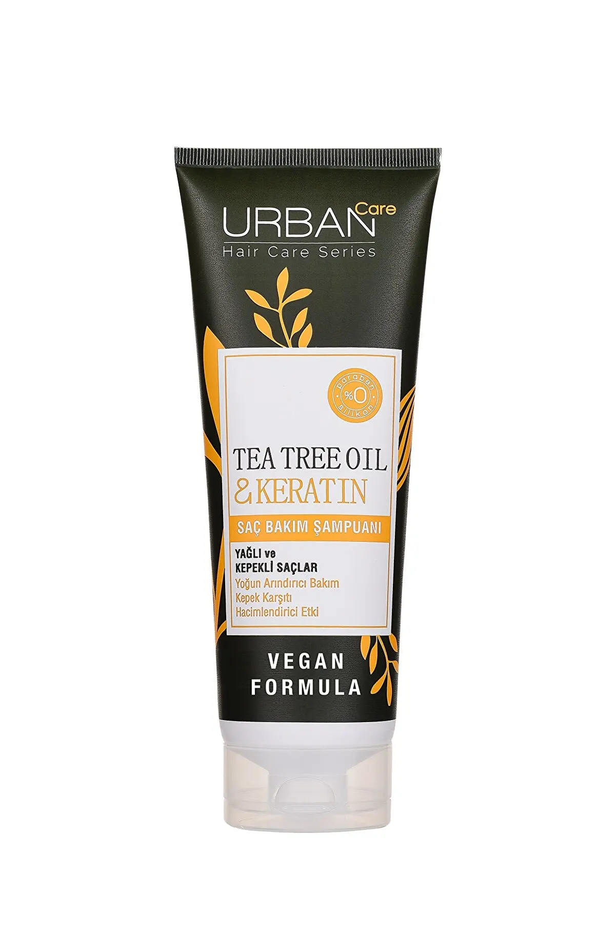 Tea Tree Oil & Keratin,  For Oily And Dandruff Deep Cleansing And Volumizing Anti-Dandruff Hair Care Shampoo