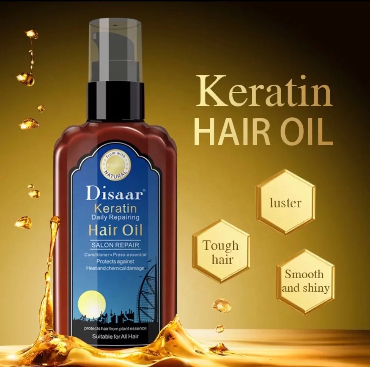 Disaar Кератиновое масло для волос. Укрепление блеск восстановление