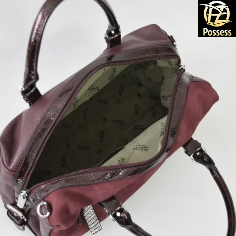 Женская сумка BALIVIYA BRAND T16-10 натуральная замша+кожзаменитель | Багаж и сумки