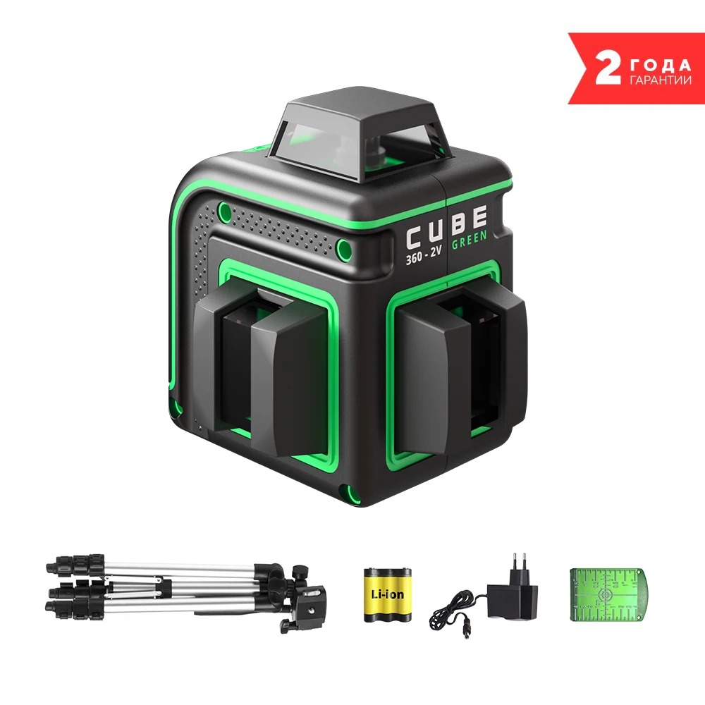 Лазерный уровень ADA CUBE 360 2V GREEN PROFESSIONAL EDITION| |